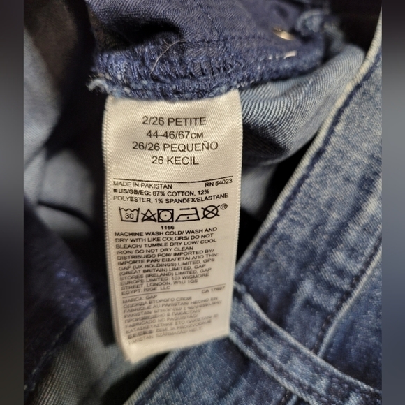 GAP True Skinny Jeans Women’s Size 26P – Blue with Dark Side Stripe - Picture 6 of 8